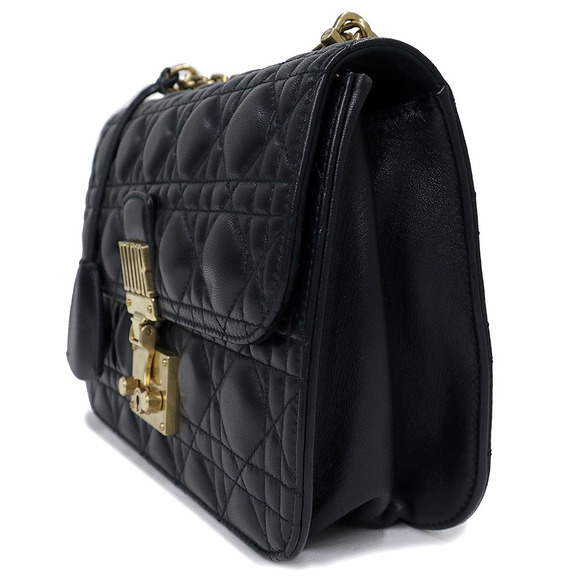 Christian Dior Dior Addict Chain Shoulder Handbag Cannage Black - Picture 5 of 12